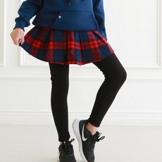 JKID 女童格子毛絨內搭褲裙