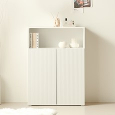 룸앤디 뉴모던 라운드템바 더 높은 3단 상부오픈형 키 높은 수납장 800 방문설치, 화이트