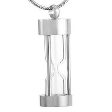 DING DONG PET 玻璃沙漏造型寵物離世珍藏項鍊 WKA108, 1個