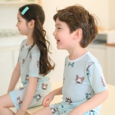 bonumam 童款5分透氣居家上衣褲子套裝