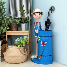 인형 디자인 카페 업소용 대용량 우산꽃이, 1개, 블루