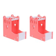 더플로우컴퍼니 햄찌를 위한 알록달록 필수 급수대, 핑크, 2개