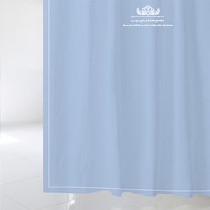 Design Soopul 愛的訊息浴簾 02 L 1800 x 1880 mm + 不鏽鋼掛環 + 白色浴簾桿組, 1套
