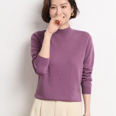 PEONIST 女款柔軟半高領長袖針織衫