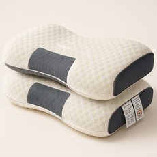 DALJAM 纖薄生物頸椎枕 2入 + 枕套 2入 組, 1套, 白色