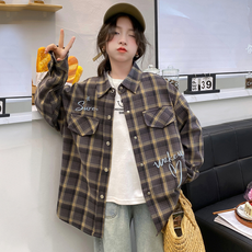 Orangedamom 女童 星星 sure 格紋 襯衫