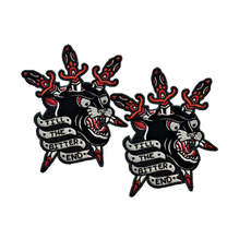 FLYQUP 魔鬼豹草刺繡復古 Wapen, 混色, 2個