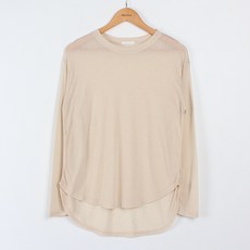 빼빼 여성용 킨스리 라운드넥 라운드트임 텐셀 긴팔 티