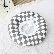 Yoreungae 寵物白色柔軟頸圈, 03 白色格紋, 1個