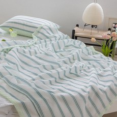 shez Home 泡泡紗薄被, 薄荷花