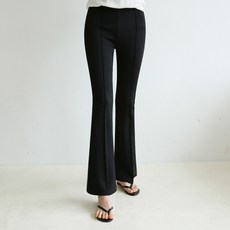 pinksisly 女款黑洞涼感細褶喇叭鬆緊褲