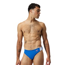 speedo 男款撞色三角泳褲 8-00507801384, BLUE