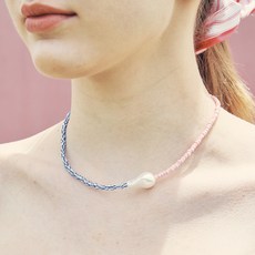 빈티지헐리우드 여성용 바로크 모조진주 비즈 목걸이 VH2336NE021B