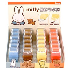 Miffy 滾輪橡皮擦 4款x6入組, 混色, 1組