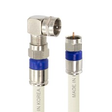 SOLTOP 韓國製 高級 RF 天線 白色 彎折式 電視同軸 手工線纜 5M, SOLTOP-1116, 1個