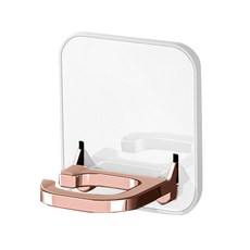 Saenghwalgongsik 強粘浴室吹風機支架, 白色+玫瑰金, 1個