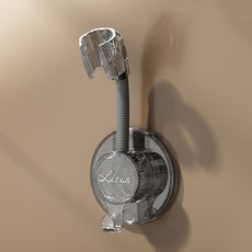 PEONIST 多用途吸盤式伸縮蓮蓬頭支架, 黑色