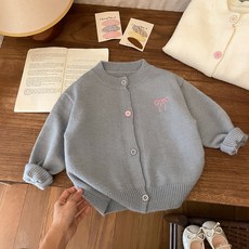 Arbe 여아용 르무아 리본 가디건