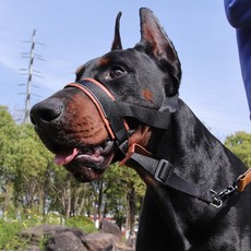 요런개 강아지 목줄 연결 가능 입마개 M, 03 딥브라운, 1개