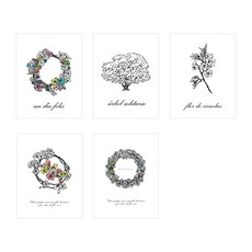 마벨인홈 컬러링포스터 5종 세트, 혼합색상