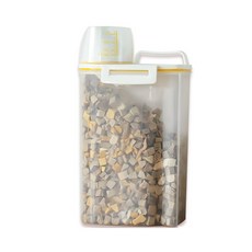 Maison De Manche 寵物強力密封食品儲藏盒, 黃色, 2.5L