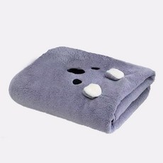 Woni家 柔軟可愛超細纖維浴巾, 灰色, 1個