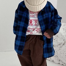 Neel 孩童格紋長袖襯衫夾克