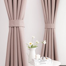 Maison Textile 瑪德蓮抗菌遮光小窗簾, 米粉色