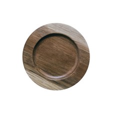 원형 우드 디저트 트레이, 브라운, 1개