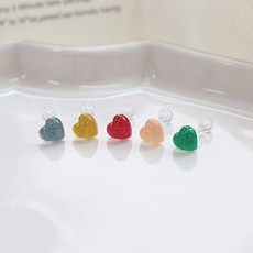 閃亮果凍穿刺耳環 醫療鋼星星 5件組