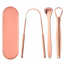 Allup Home 不銹鋼刮舌器套組 玫瑰金, 1套