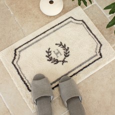 sina&somo 文字印花飯店專用腳踏墊, 象牙