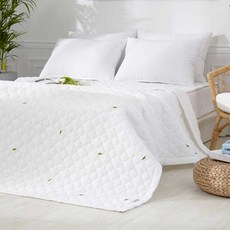 刺繡泡泡紗涼被, 綠葉