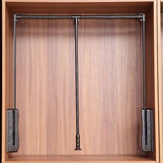 MashaTwo 空間利用更衣室下拉式半自動衣架, 黑色