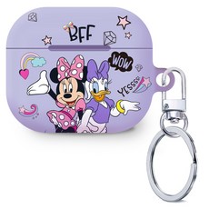 Disney 迪士尼 摯友系列 AirPods 3代 保護殼 + 鑰匙圈, 單一商品, 混合色