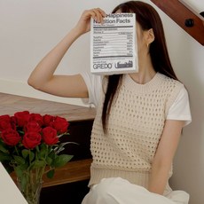 Baegodeun 日常圓領網眼針織背心 cpvt1347k53