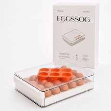 Nature Living Eggssok 優質透明雞蛋收納盒 24格, 混合色, 1個