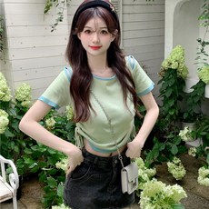 피어니스트 여성용 스트랩 오프숄더 반팔티