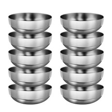 ITiLI 雙層不鏽鋼冷麵碗 大, 單一顏色, 10個