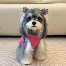 寵物雙面絲絨背心, 天空粉, 1個