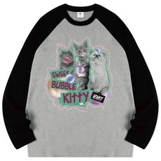 벤힛 버블키티 레글런 롱 슬리브 통기성 긴팔 티셔츠