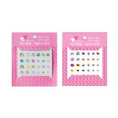 天使羽毛孩童美甲裝飾貼紙 貓咪與腳掌+快樂夏日, 混色, 1套