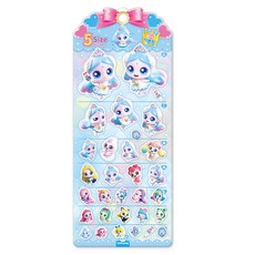 프린세스 캐치!티니핑 5사이즈 스티커 사뿐핑, 도티도그