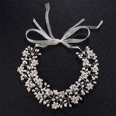 Min Sung Company珍珠淡水新娘髮箍, 混合顏色, 1個