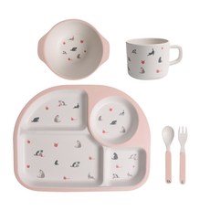 nordico Kinder孩童餐具組, 貓咪朋友款, 5種餐具