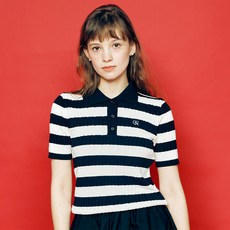 그리니치 여성용 칼라 케이블 니트