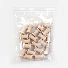JSTrading 原木木製線軸 中, 單一顏色, 20個