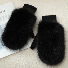 女性冬季防寒毛絨手套