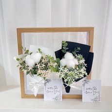 러블리팜 조화 납골당 꽃다발 2종 + 손편지카드 2p 세트, 목화, 1개