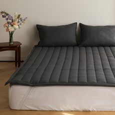 HELLOSLEEP Don't Worry固定鬆緊帶M2防蟎薄墊, 炭灰色